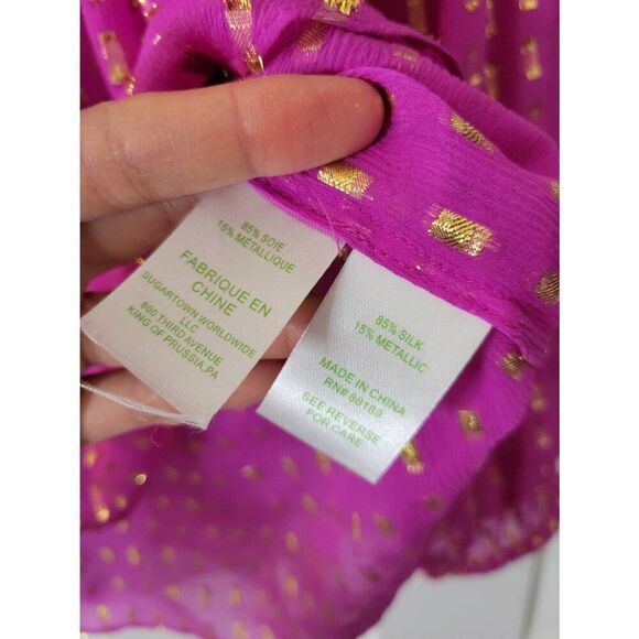 Lilly Pulitzer Silk Colby Top size M MSRP $168 - Picture 6 of 9